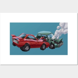 Car crash Posters and Art